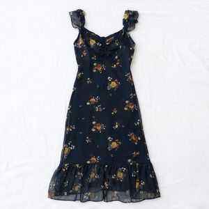 Urban Outfitters Dress Womens Size‎ 0 Floral Navy Bohemian Cottagecore